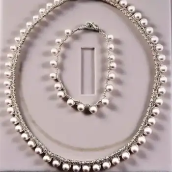 Conjunto Pérolas Rosa