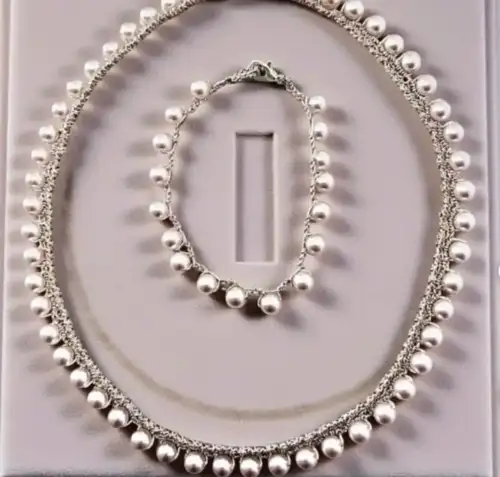Conjunto Pérolas Rosa